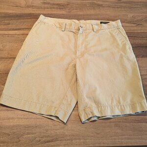 Polo Ralph Lauren Shorts Size 35 Beige Khaki Classic Fit Preppy 9in Cotton Chino